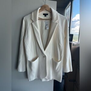 J.Crew Cecile Relaxed Sweater Blazer - Ivory